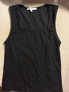 Antistar Black Ribbed Square-Neck Tank🌺NEVER USED🌺